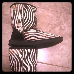 Calf hair Zebra Uggs Size 8 AUTHENTIC